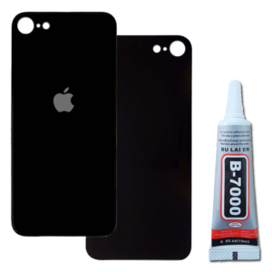 Klapka Baterii Tył iPhone 8 Czarny + Klej B-7000 Bezbarwny 15ml