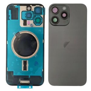 Klapka Baterii Tył Szkło iPhone 16 Pro Czarny Uzbrojona