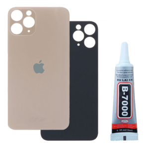 Klapka Baterii Tył Szkło iPhone 11 Pro Max Złoty+ Klej B-7000 15ml