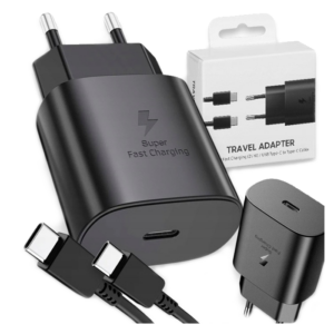 Ładowarka Do Samsung 25W Szybkie ładowanie + Kabel USB-C 1m Czarna