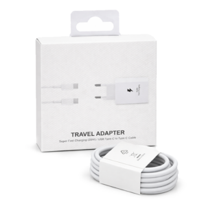 Ładowarka do Samsung 25W Szybkie ładowanie + Kabel USB-C 1m Biała