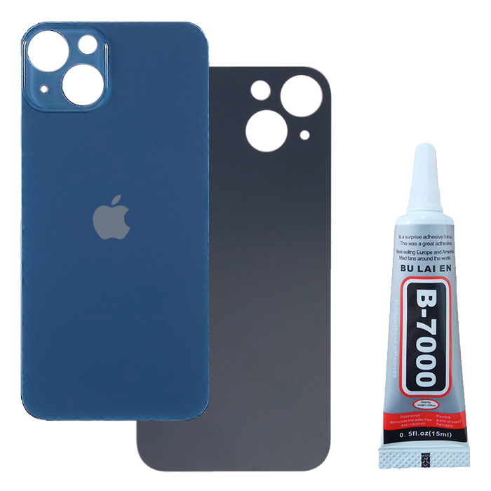 Klapka Baterii Tył Szkło iPhone 13 Mini Niebieski + Klej B-7000 bezbarwny 15ml