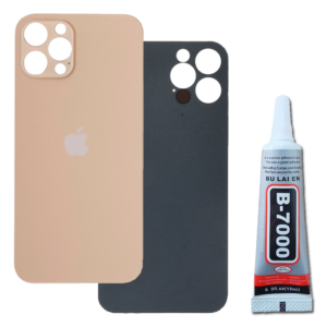 Klapka Baterii Tył Szkło iPhone 12 Pro Max Złoty + Klej B-7000 15ml