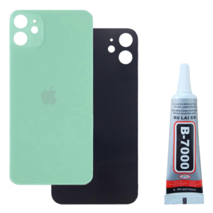 Klapka Baterii Tył Szkło iPhone 11 Zielony + Klej B-7000 bezbarwny 15ml