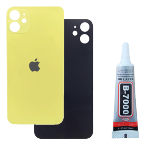 Klapka Baterii Tył Szkło iPhone 11 Zółty + Klej B-7000 bezbarwny 15ml