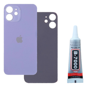 Klapka Baterii Tył Szkło iPhone 12 Mini Fioletowy + Klej B-7000 bezbarwny 15ml