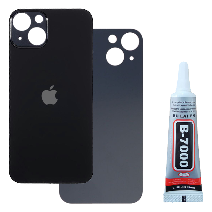 Klapka Baterii Tył Szkło iPhone 13 Mini Czarny + Klej B-7000 bezbarwny 15ml