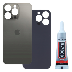 Klapka Baterii Tył Szkło iPhone 13 Pro Max Szary + Klej B-7000 15ml Bezbarwny