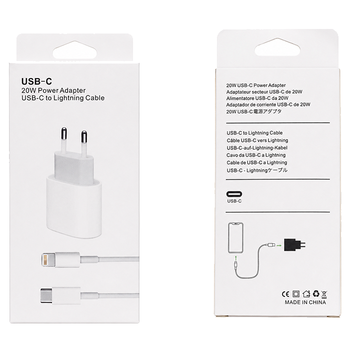 Ładowarka do iPhone 20W + Kabel USB-C Lightning 1m Quick Charge 3.0