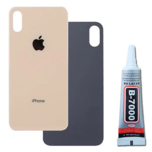 Klapka Baterii Tył Szkło iPhone XS Max Złoty + Klej B-7000 15ml Bezbarwny