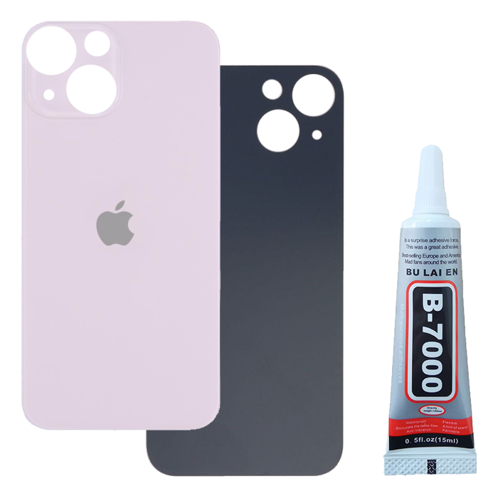 Klapka Baterii Tył Szkło iPhone 13 Mini Różowy + Klej B-7000 bezbarwny 15ml