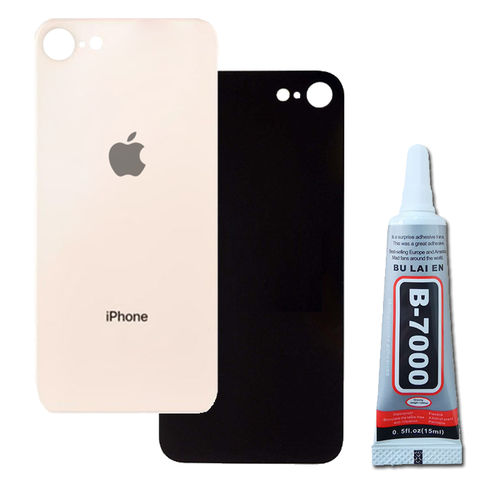 Klapka Baterii Tył iPhone 8 Złoty + Klej B-7000 Bezbarwny