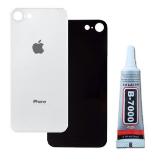 Klapka Baterii Tył iPhone 8 Srebrny + Klej B-7000 Bezbarwny