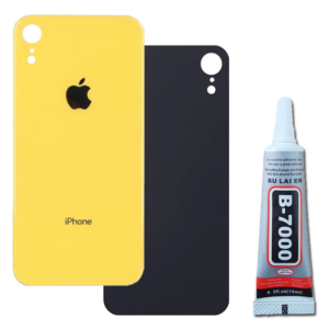 Klapka Baterii Tył Szkło iPhone XR Żółty + Klej B-7000